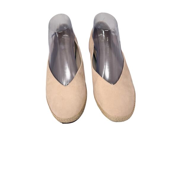 Eileen Fisher Tour Nubuck Espadrille Ballet Flat Pink Leather Womens 8 - Picture 2 of 7